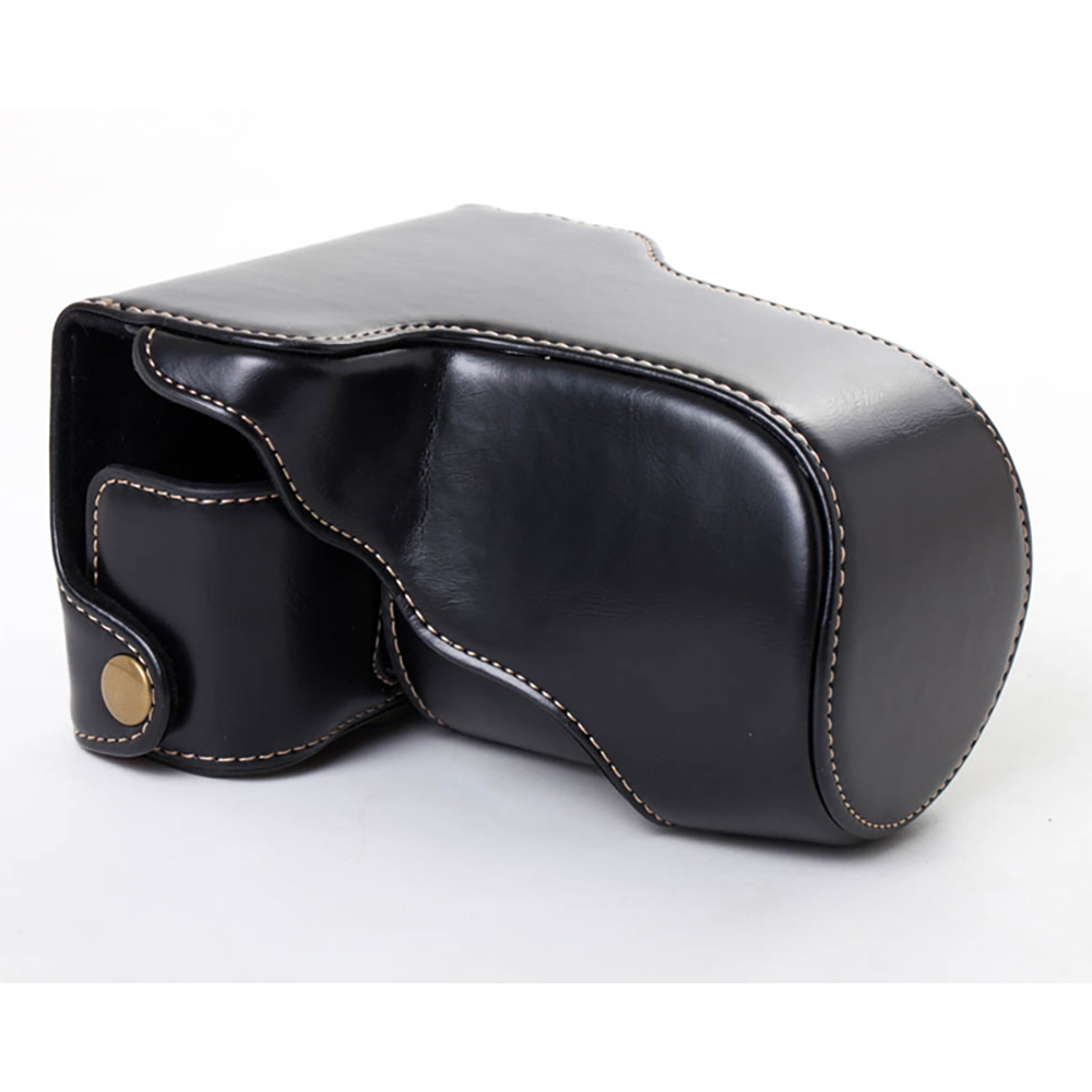 Camera Leather Case - PU Deri Kamera Çantası Kılıf Lens